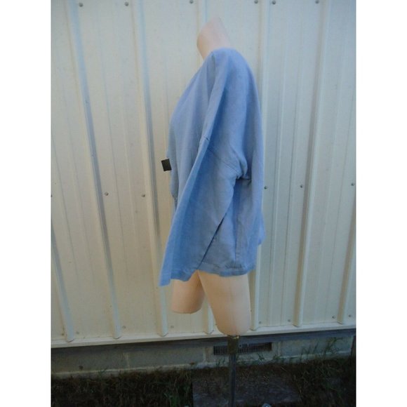 New Eileen Fisher Heavy Org Linen Light Blue PL $278 - Picture 8 of 12